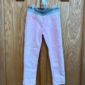 Girls pink stretch jeans size 7